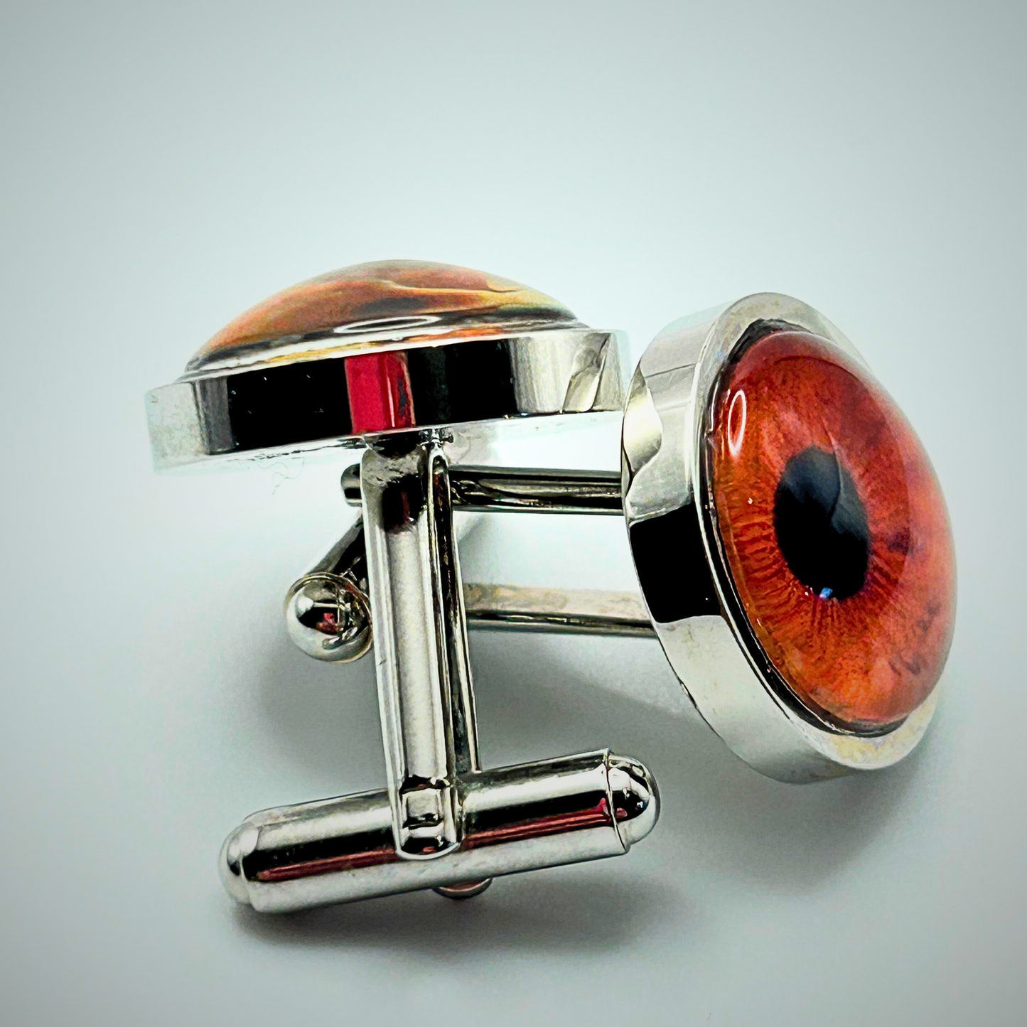 Personalised Rhodium-Plated Iris Cufflinks
