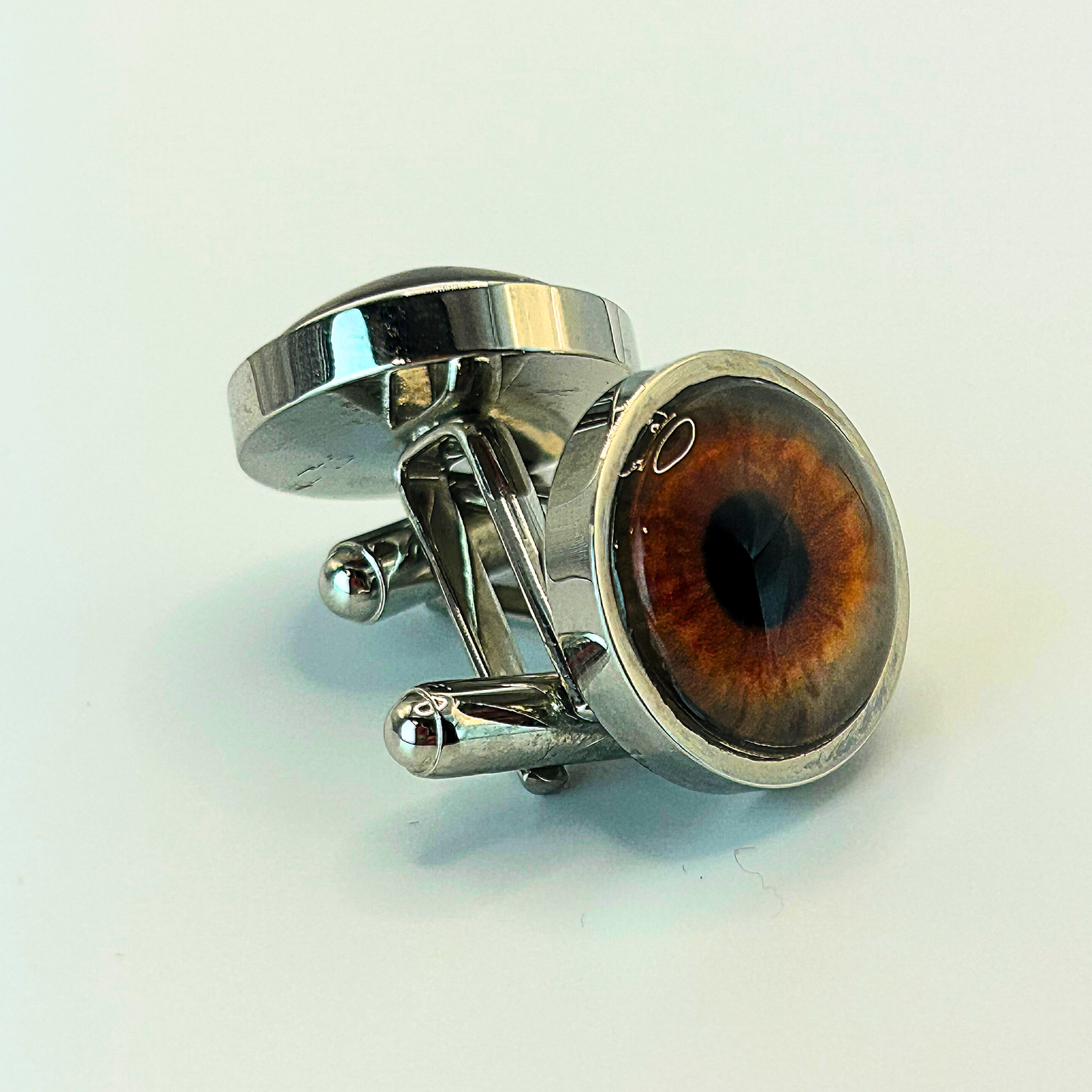 Personalised Rhodium-Plated Iris Cufflinks