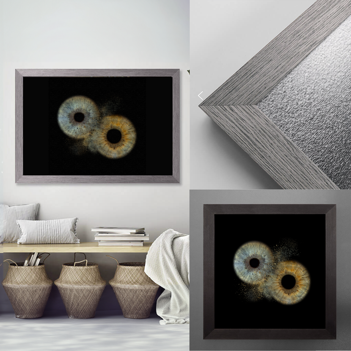 Framed Canvas Iris Wall Art