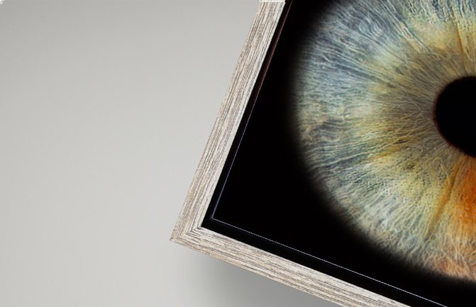 Canvas Tray Coastal Pebble Frame RECTANGLE Iris Wall Art