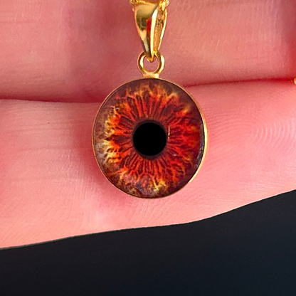 Gold Plated Iris Pendant with Chain