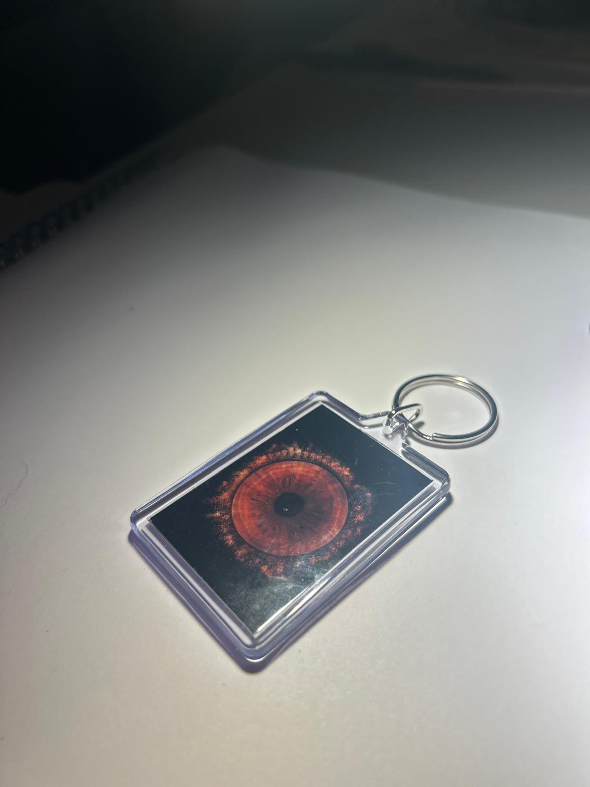 Keyring with Iris Art Design - Double-sided