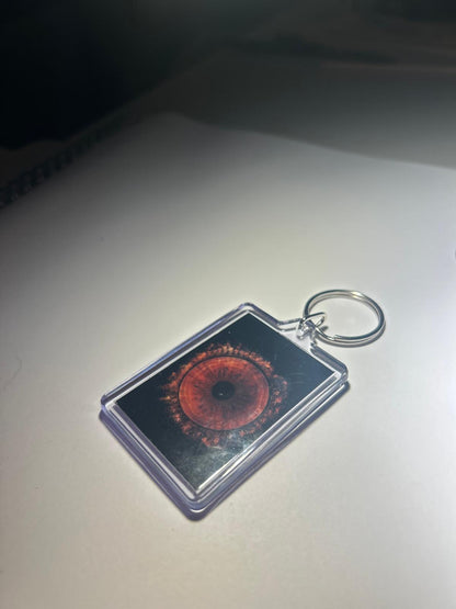 Keyring with Iris Art Design - Double-sided
