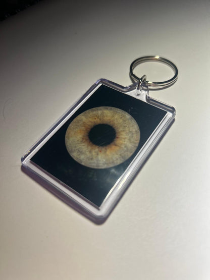 Keyring with Iris Art Design - Double-sided