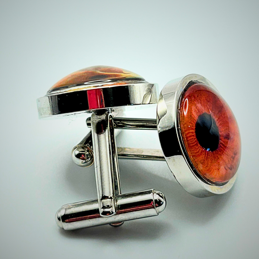 Personalised Rhodium-Plated Iris Cufflinks