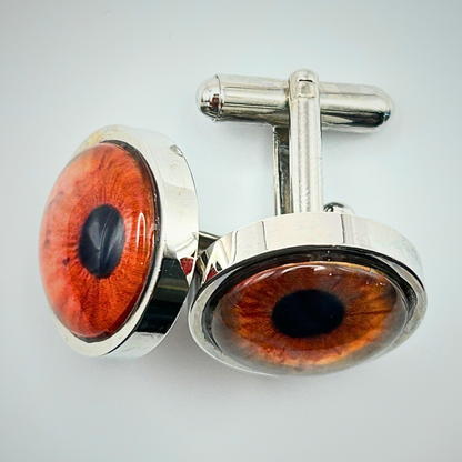 Personalised Rhodium-Plated Iris Cufflinks