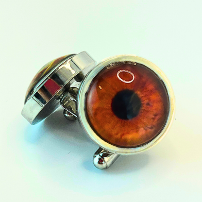 Personalised Rhodium-Plated Iris Cufflinks