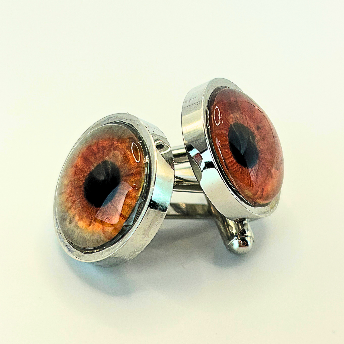Personalised Rhodium-Plated Iris Cufflinks