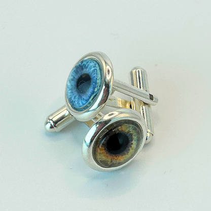 Personalised Sterling-Silver Iris Cufflinks