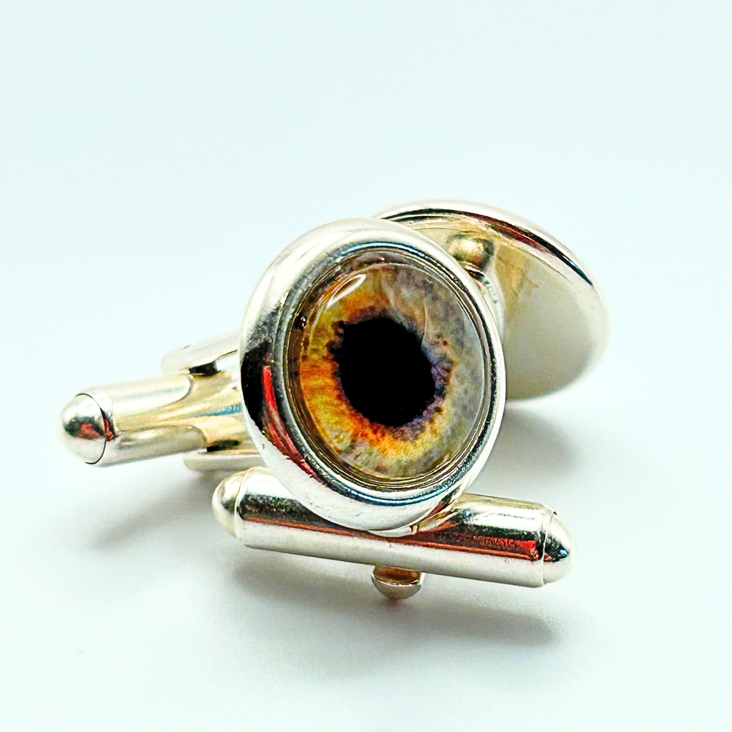 Personalised Sterling-Silver Iris Cufflinks