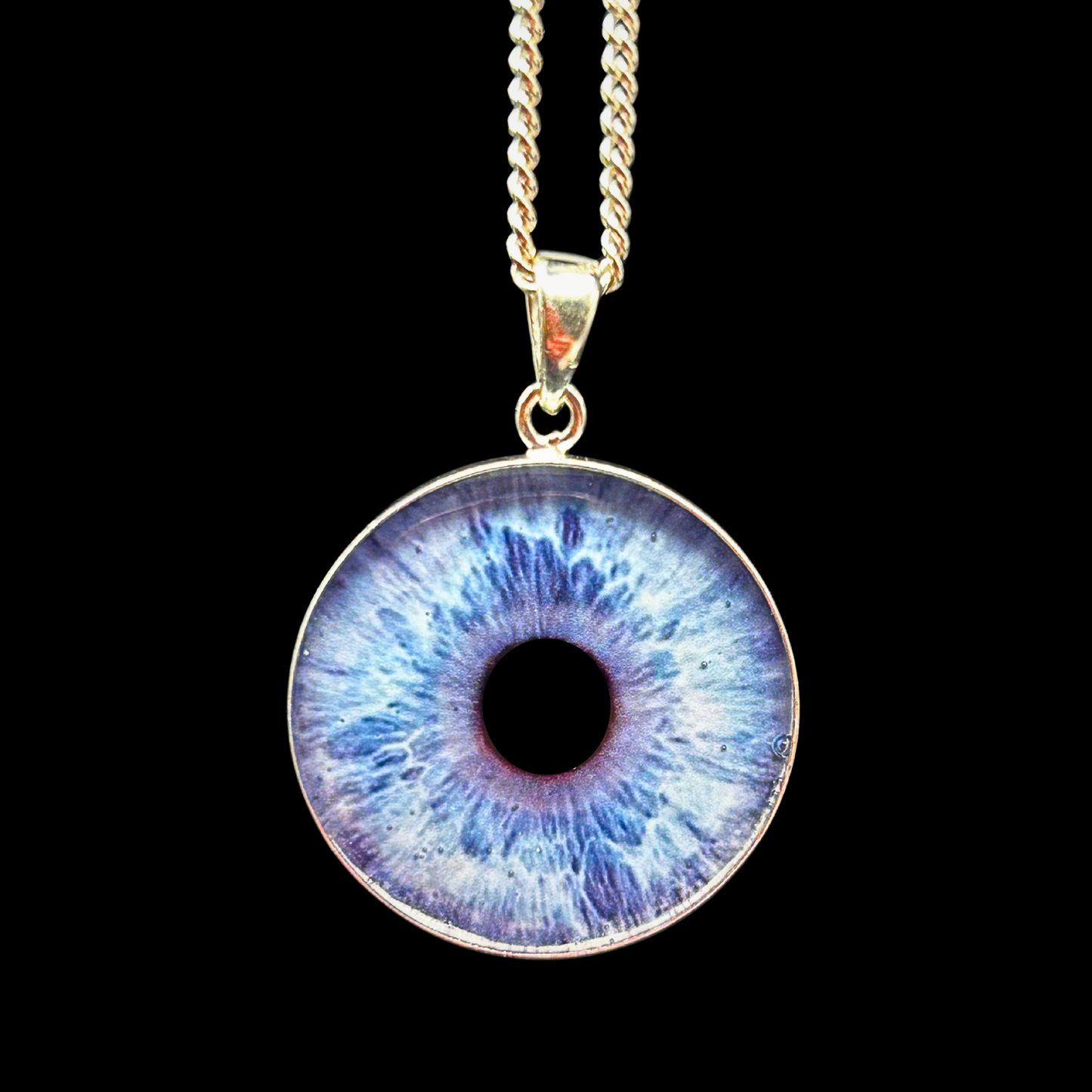 Sterling-Silver Iris Pendant with Chain