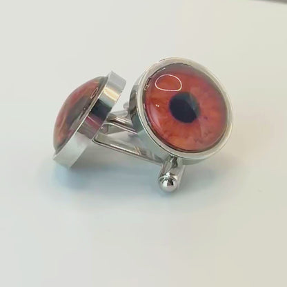 Personalised Rhodium-Plated Iris Cufflinks