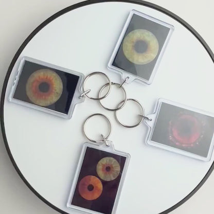 Keyring with Iris Art Design - Double-sided